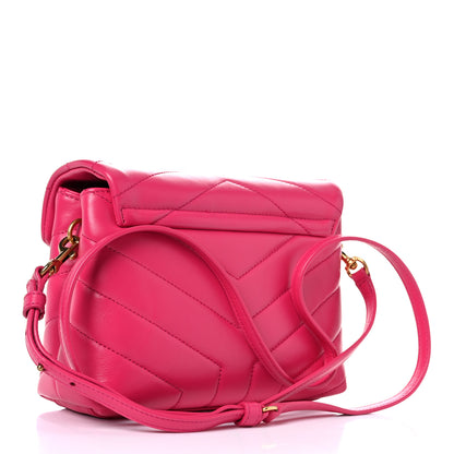 Saint Laurent Calfskin Y Quilted Monogram Toy Loulou Crossbody Bag Freesia 3 of 10