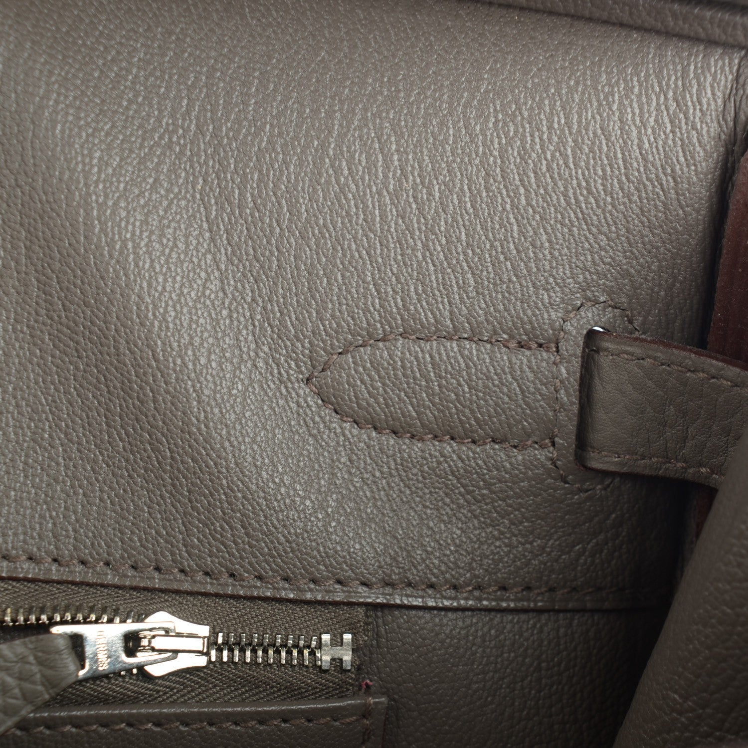 Hermes Taurillon Clemence Birkin 35 Etain 20 of 21