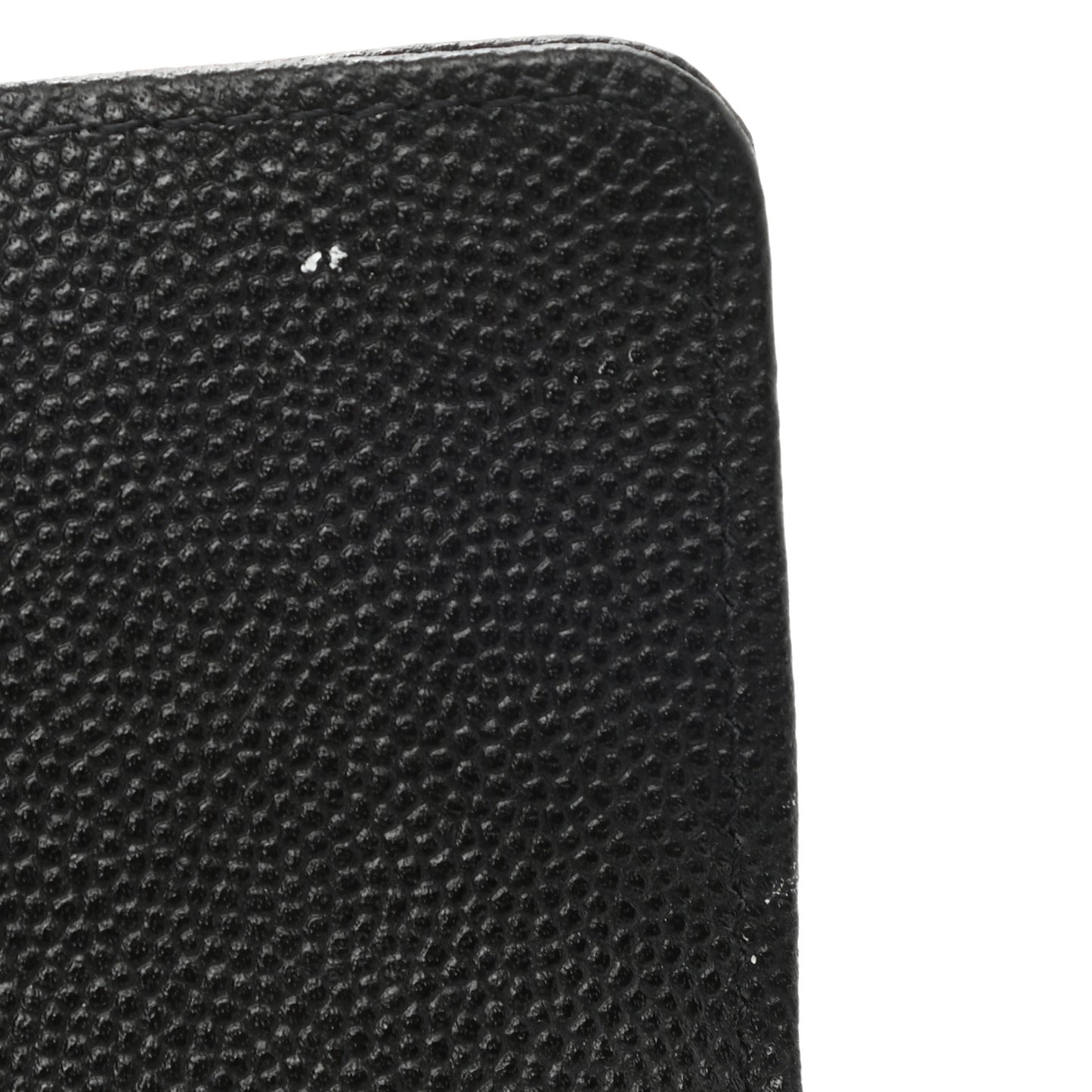 Caviar Quilted Boy Flap Card Holder Black