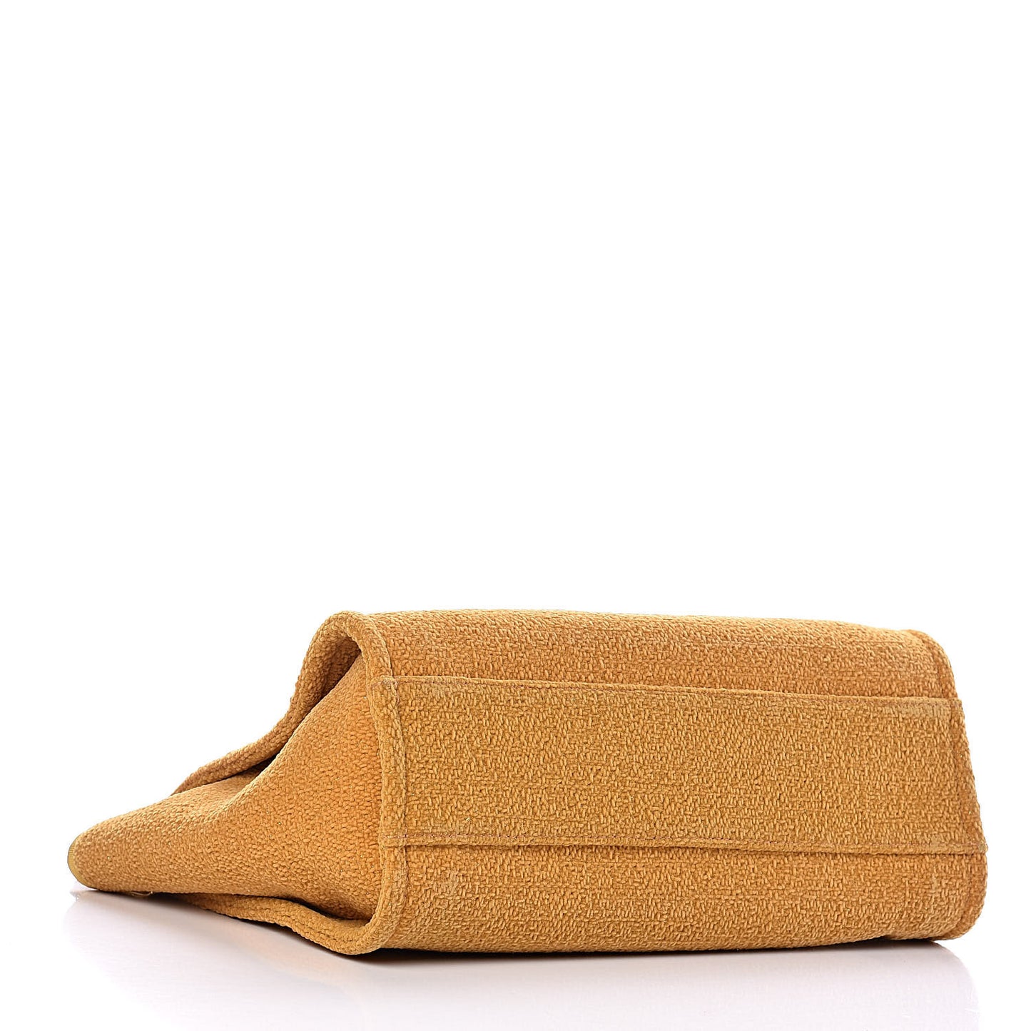 Lurex Canvas Small Deauville Tote Yellow