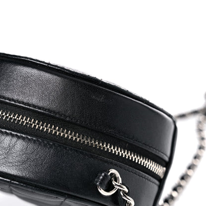 Chanel Lambskin Quilted Round Clutch With Chain Black 14 of 16
