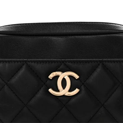 Chanel Lambskin Quilted Waist Bag With Pouch Black 16 of 29