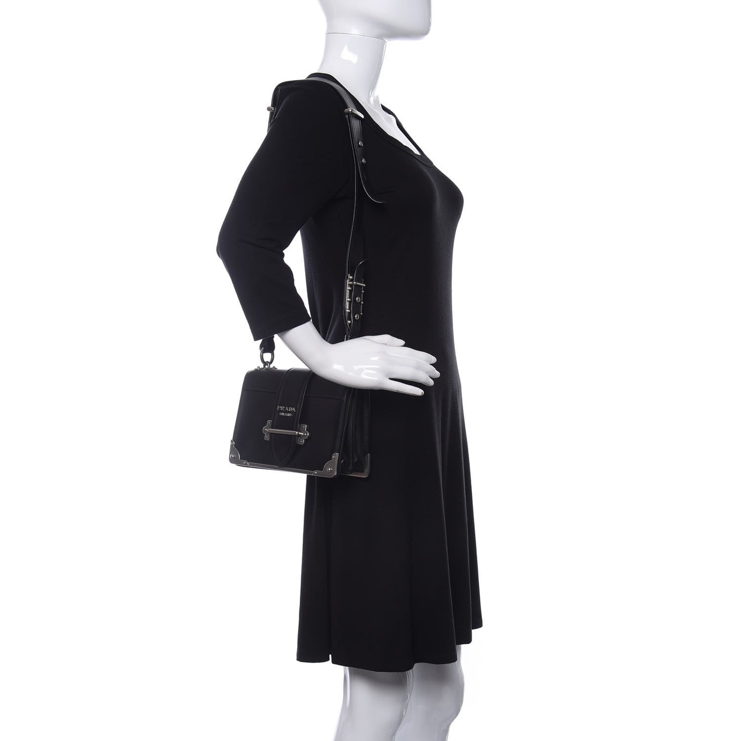 City Calf Saffiano Cahier Bag Black