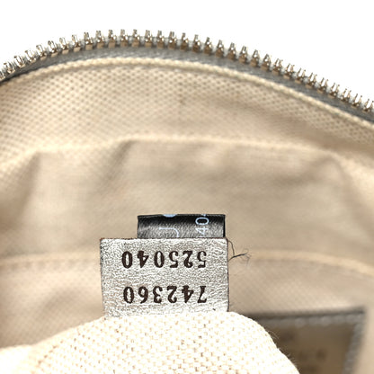 Gucci Metallic Sakai Be Green Calfskin Diagonal Stitched Small Blondie Shoulder Bag Silver 7 of 10