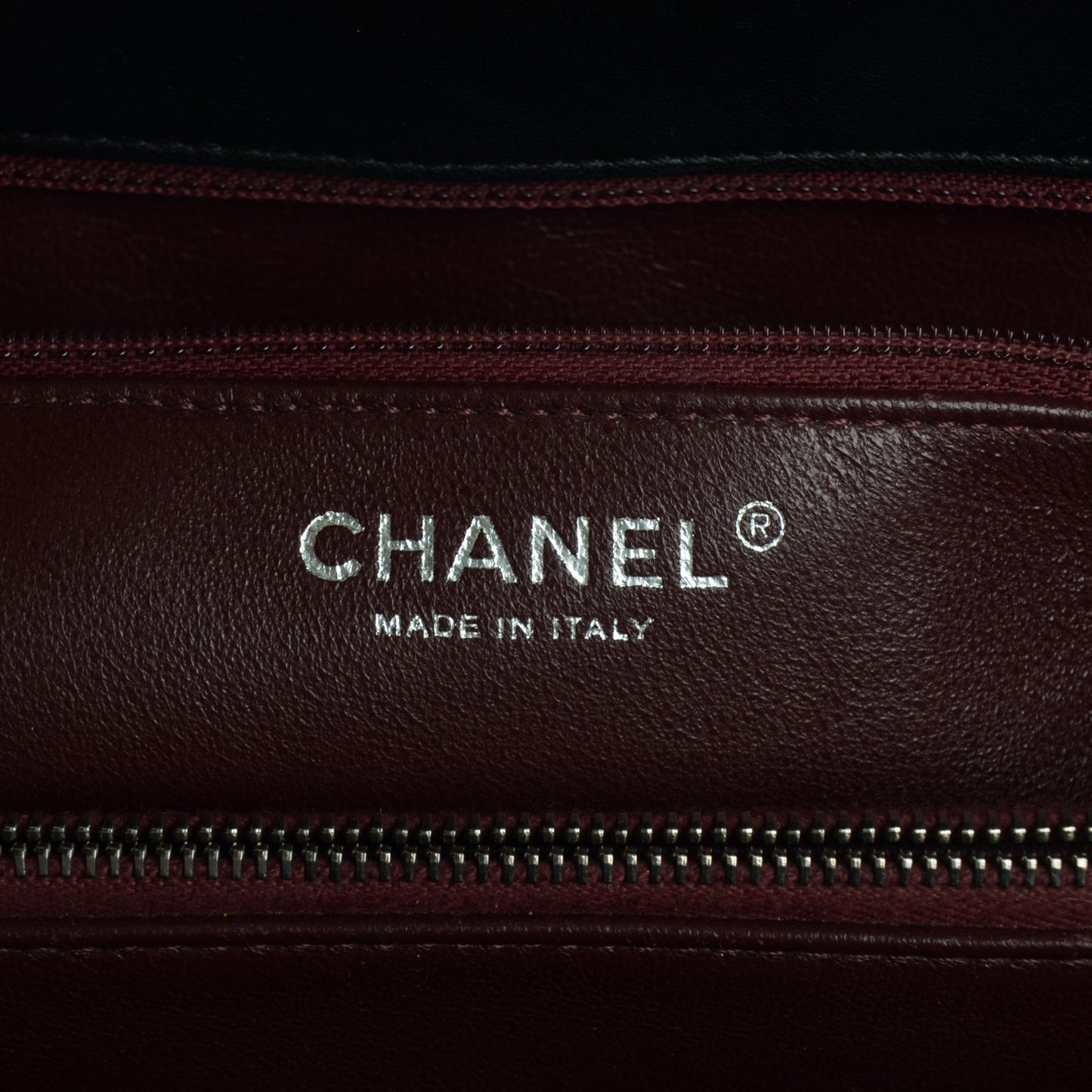 Lambskin Quilted Trendy CC Shopping Tote Black