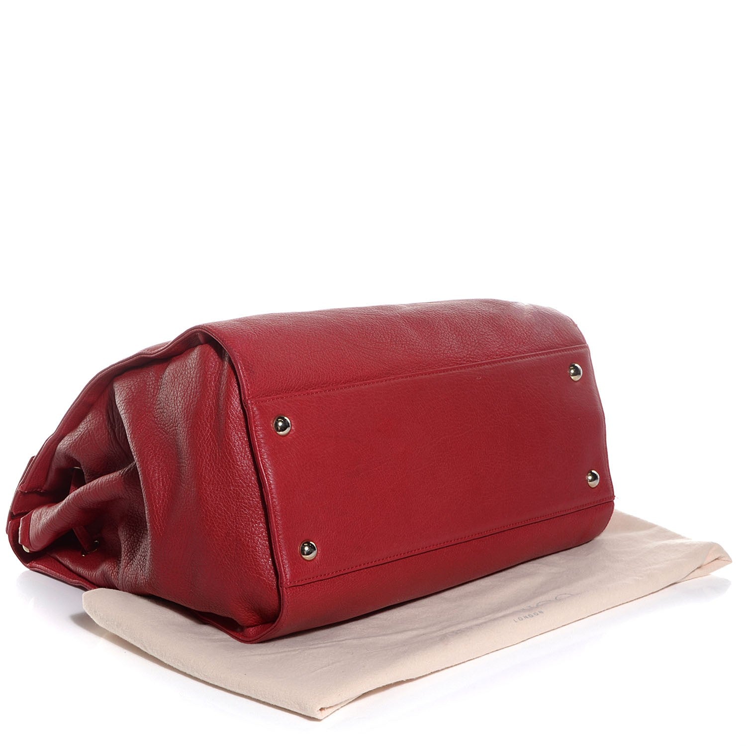 Jimmy Choo Grainy Calf Large Rosabel Satchel Red 4 of 7