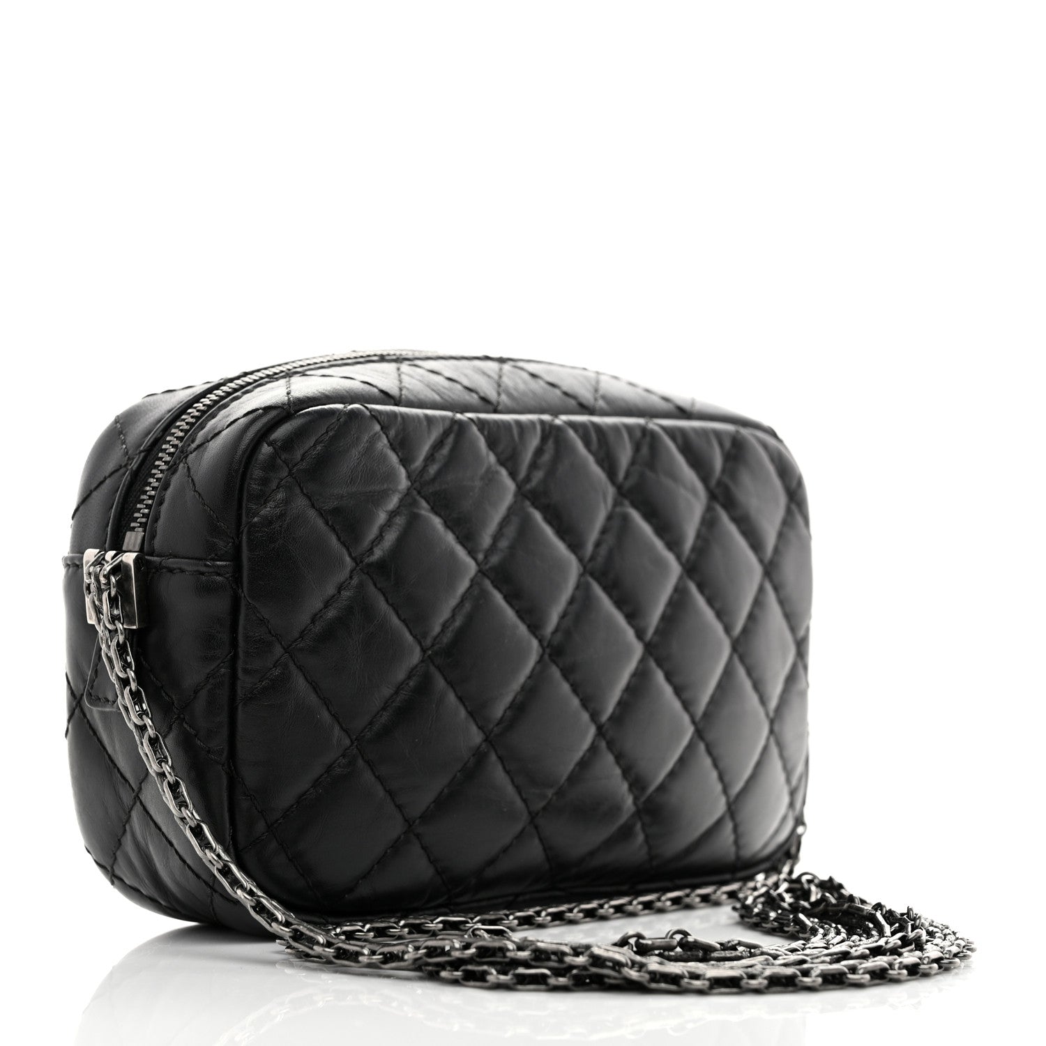 Chanel Aged Calfskin Quilted Mini Reissue Camera Case Black 3 of 10