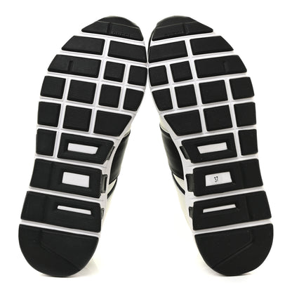 Gucci Calfskin Womens Interlocking G Sneakers 37 Black White 6 of 10