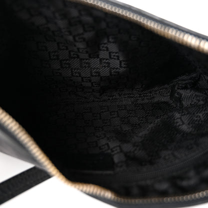 Gucci Canvas Calfskin Jackie O Hobo Black 5 of 10