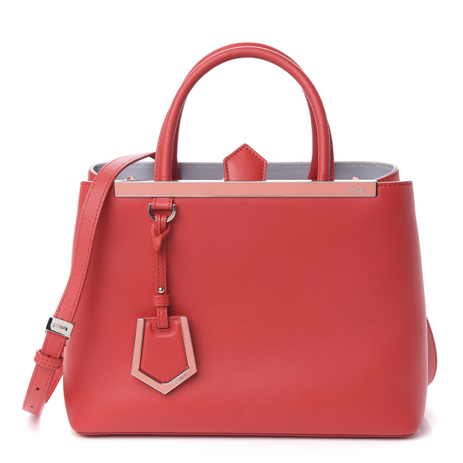 Fendi Vitello Dolce Century Petite 2Jours Tote Fiamma Ardesia 1 of 9