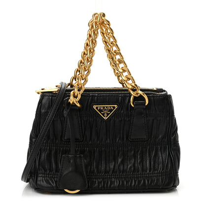 Prada Nappa Gaufre Mini Galleria Crossbody Black 1 of 9