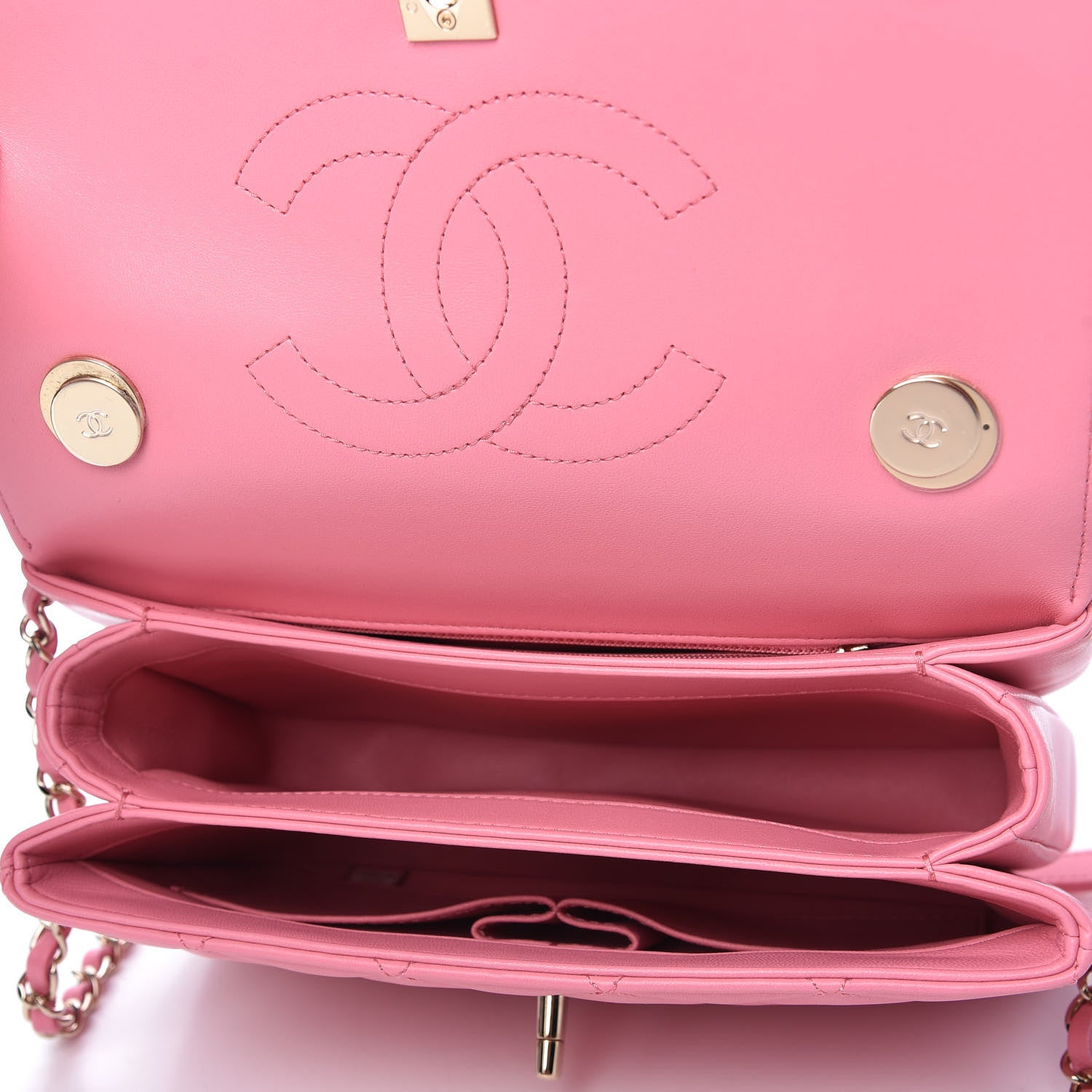 Chanel Lambskin Quilted Small Trendy CC Flap Dual Handle Bag Light Pink 5 of 11