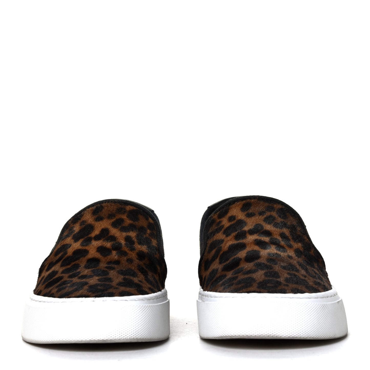 Canvas Pony Spots Print Moon Plus Venice Slip On Sneakers 36.5 Natural Black
