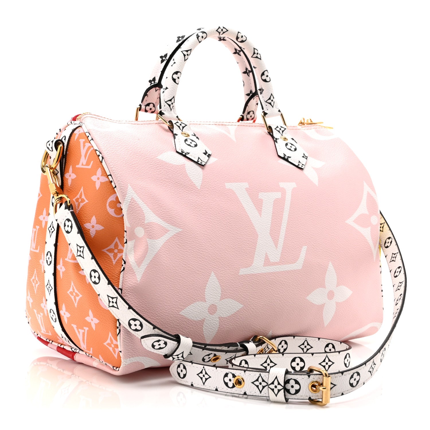 Louis Vuitton Monogram Giant Speedy Bandouliere 30 Rouge 3 of 9