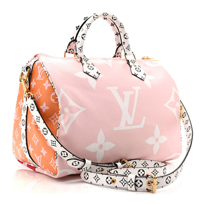 Louis Vuitton Monogram Giant Speedy Bandouliere 30 Rouge 3 of 9