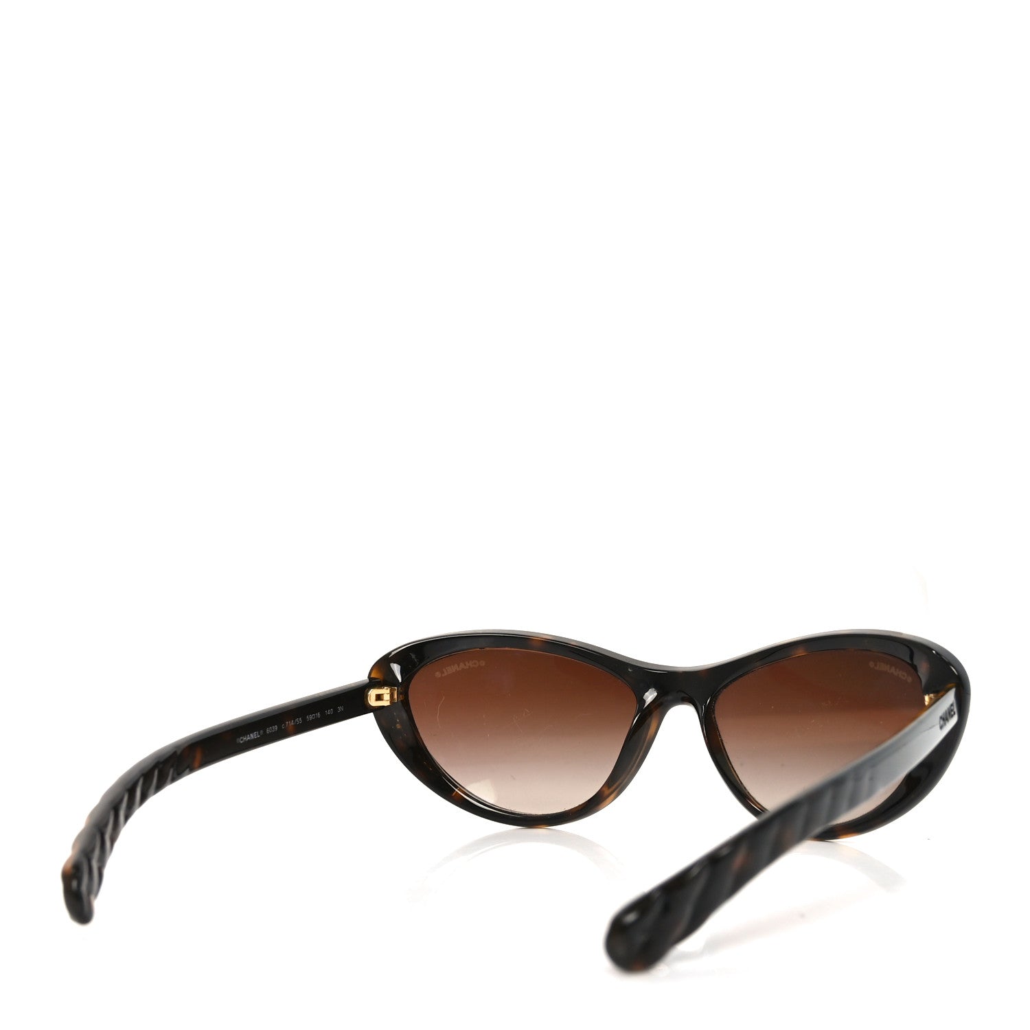 Chanel Cat Eye Chain Sunglasses 6039 Tortoise 4 of 7