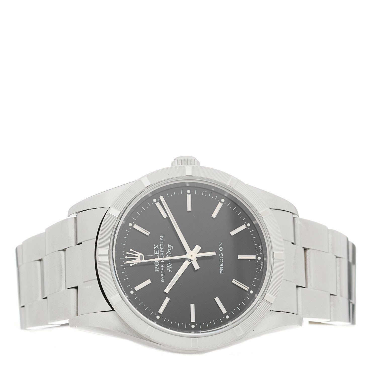 Rolex Stainless Steel 34mm Oyster Perpetual Air-King Precision Watch Black 14010M 2 of 4