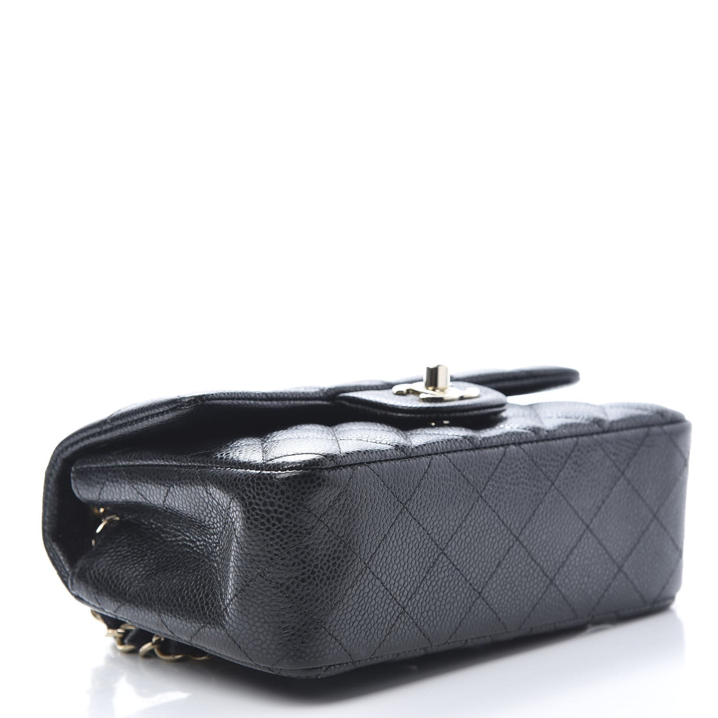 Caviar Quilted Mini Rectangular Flap Black
