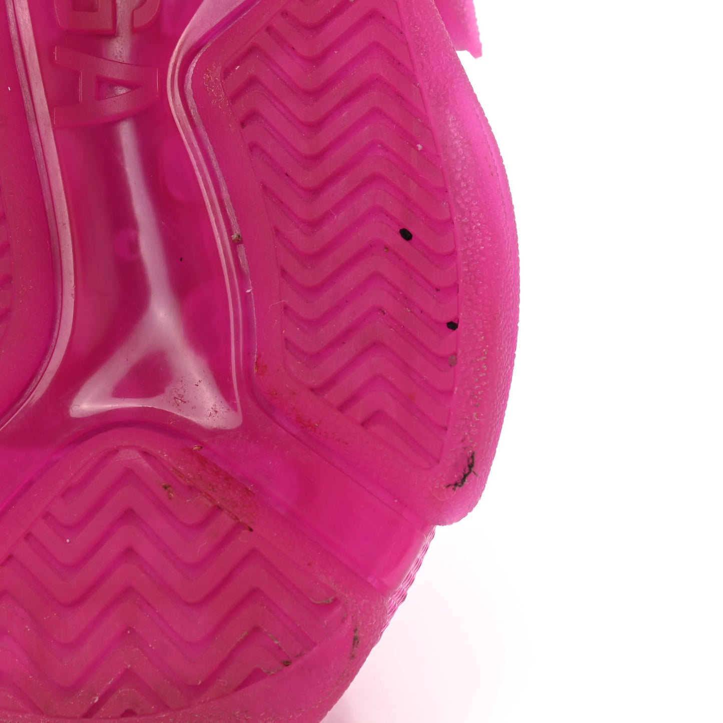 Fabric Mesh Clear Sole Fluo Womens Triple S Sneakers 36 Pink
