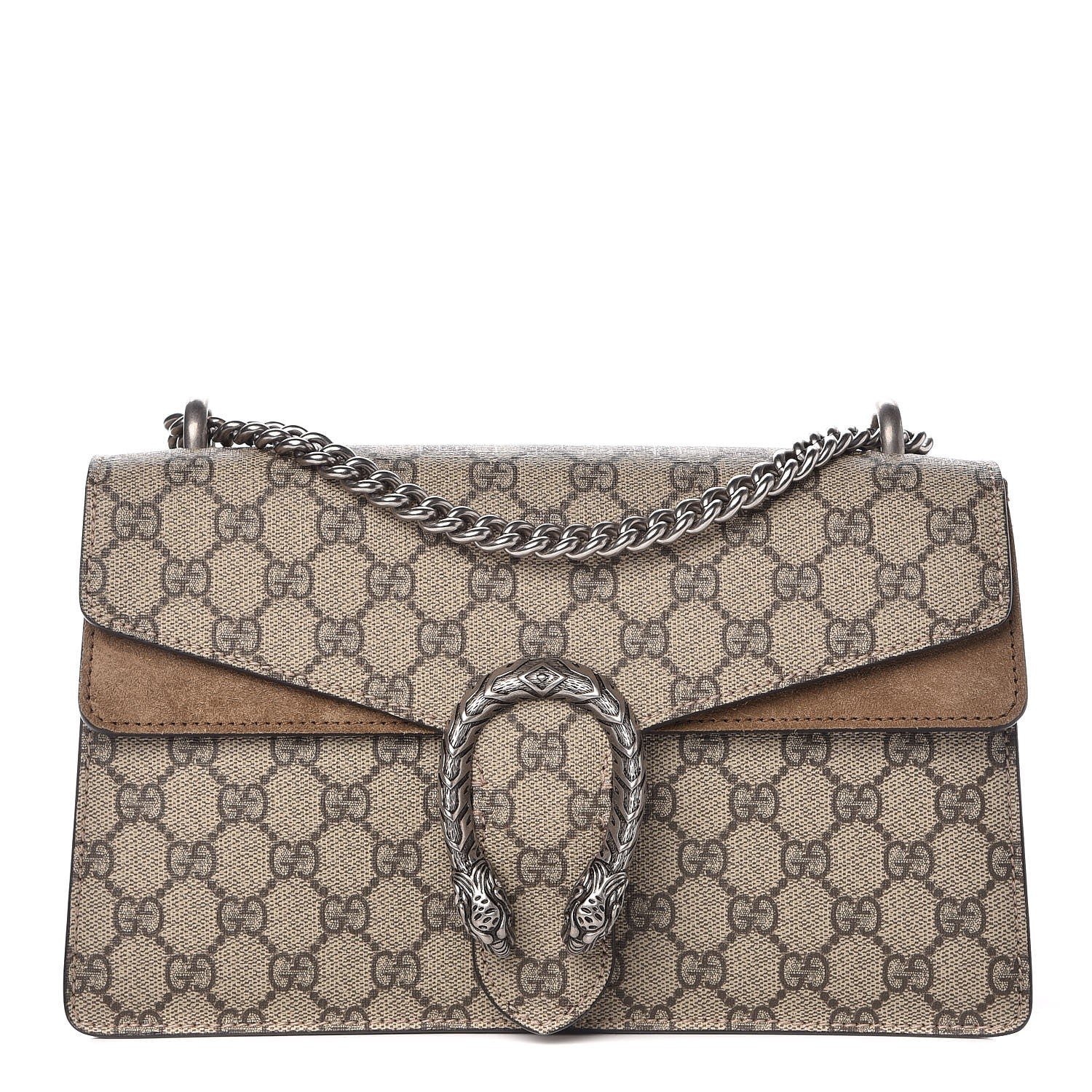 Gucci GG Supreme Monogram Small Dionysus Shoulder Bag Taupe 1 of 8