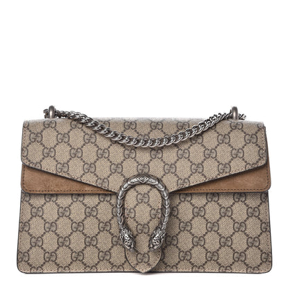 Gucci GG Supreme Monogram Small Dionysus Shoulder Bag Taupe 1 of 8