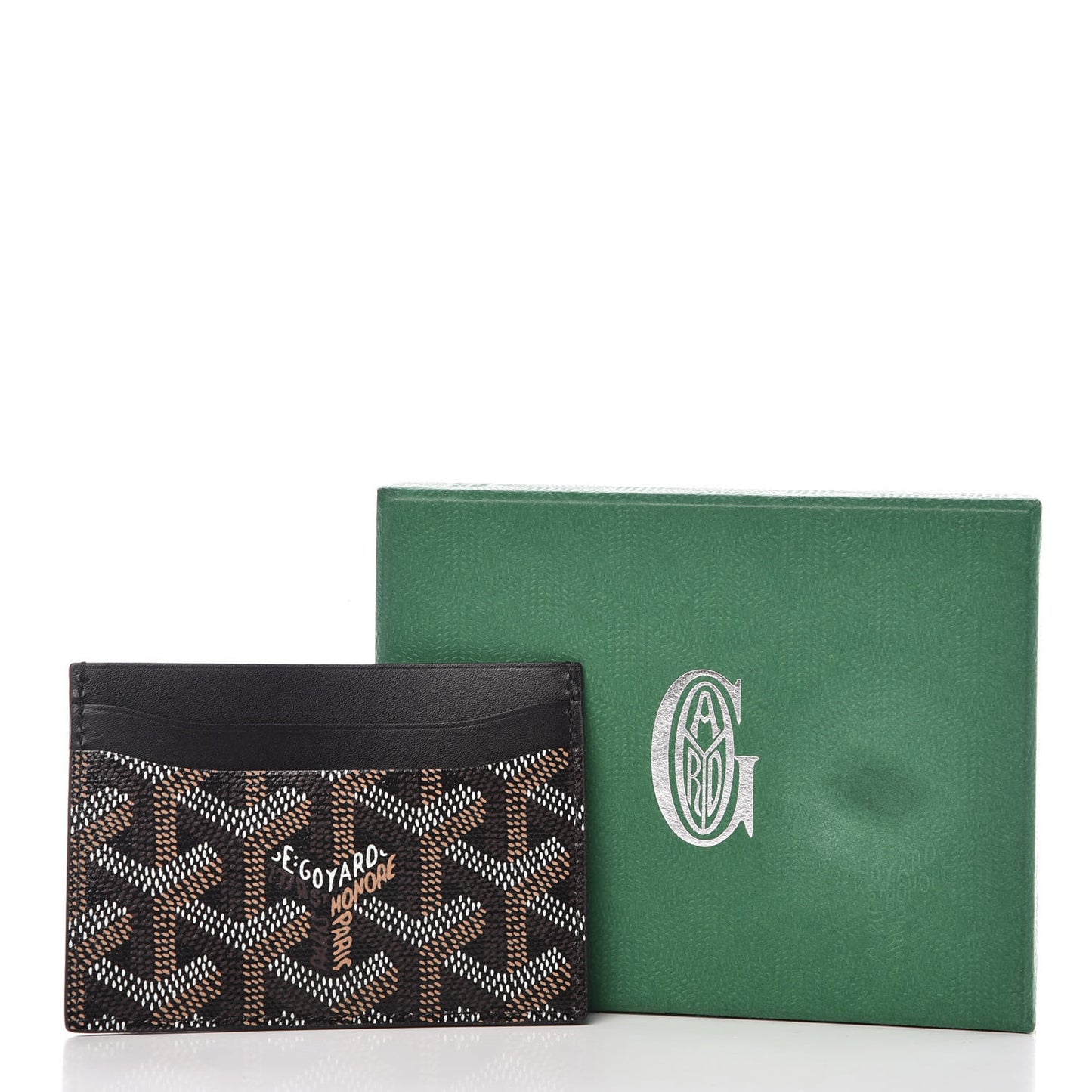 Goyardine Saint Sulpice Card Holder Black