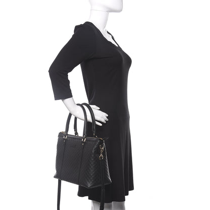Gucci Soft Microguccissima Small Zippered Satchel Black 3 of 12