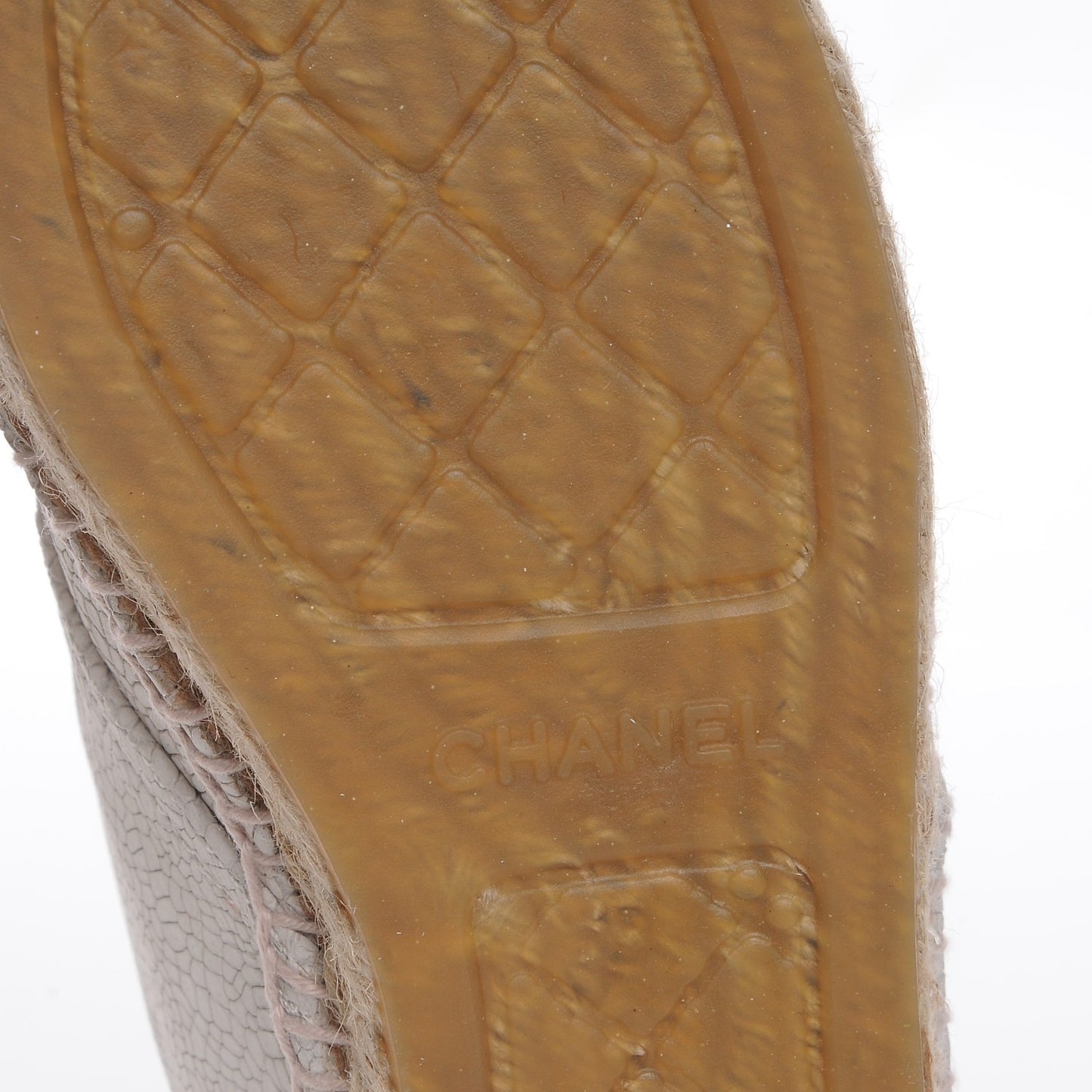 Crackled Calfskin High Top Espadrilles 41 Light Beige Black