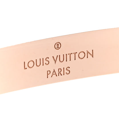 Louis Vuitton Nanogram Hoop Earrings Pink Gold 4 of 6
