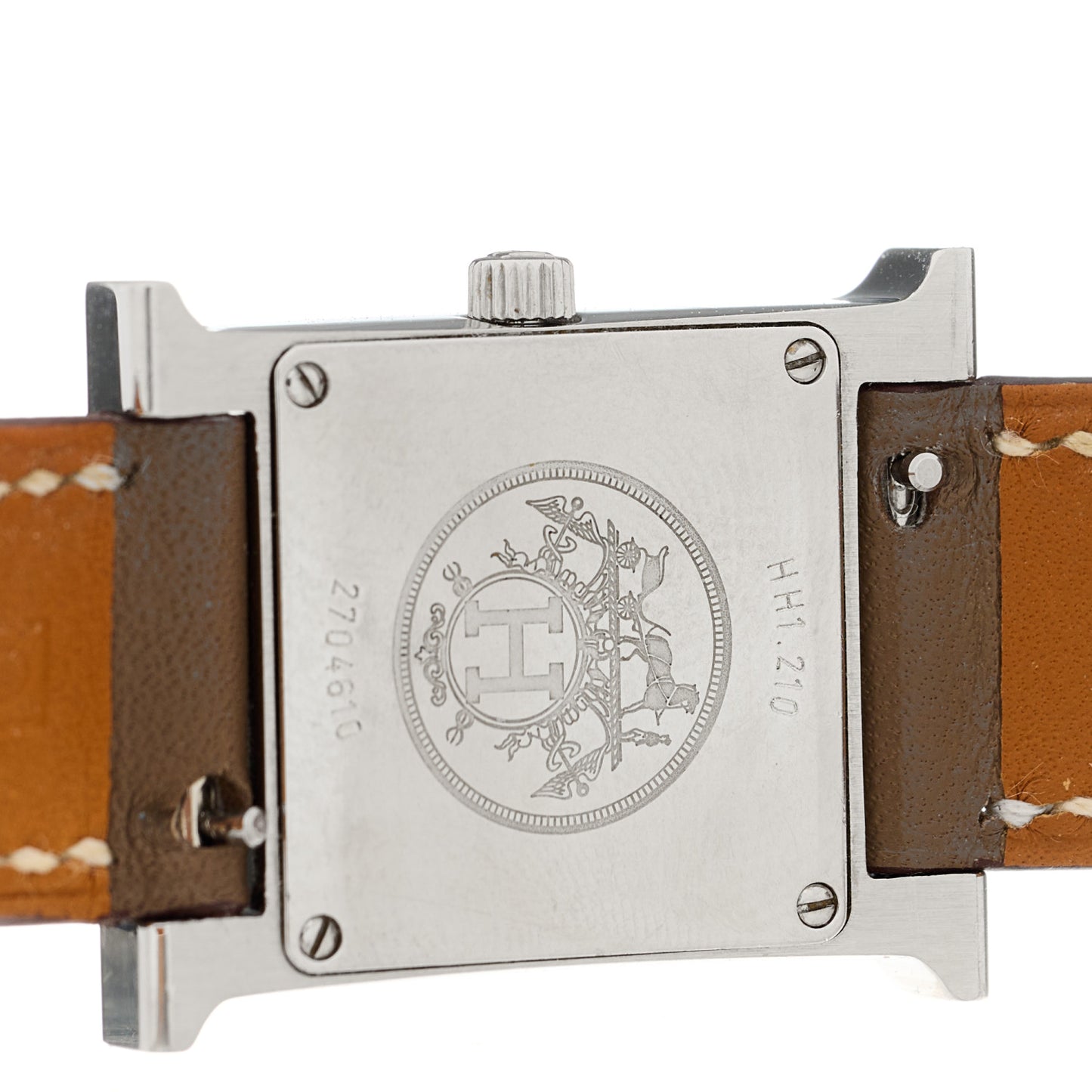 Stainless Steel Swift 21mm Heure H Hour Double Tour Quartz Watch Etoupe