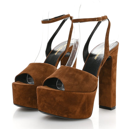 Saint Laurent Cachemire Jodie 95 Tanouk Platform Sandals 37 Land 4 of 9