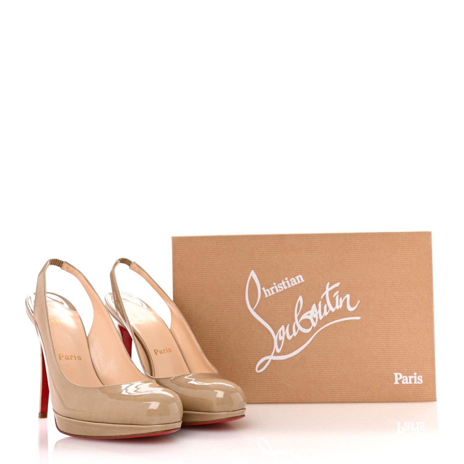Christian Louboutin Patent Horatio 120 Pumps 38.5 Camel 10 of 10