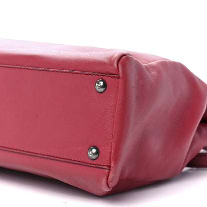 Fendi Vitello Suede Medium Peekaboo Iconic Satchel Rubino Peonia 13 of 14