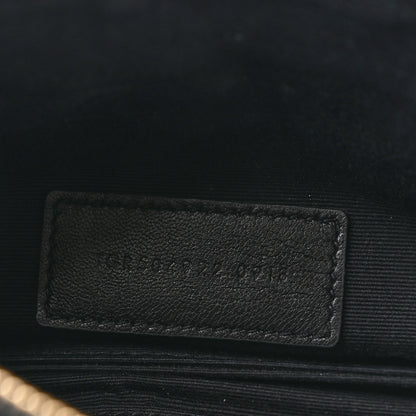 Saint Laurent Grain De Poudre Chevron Monogram Bill Pouch Black 7 of 9