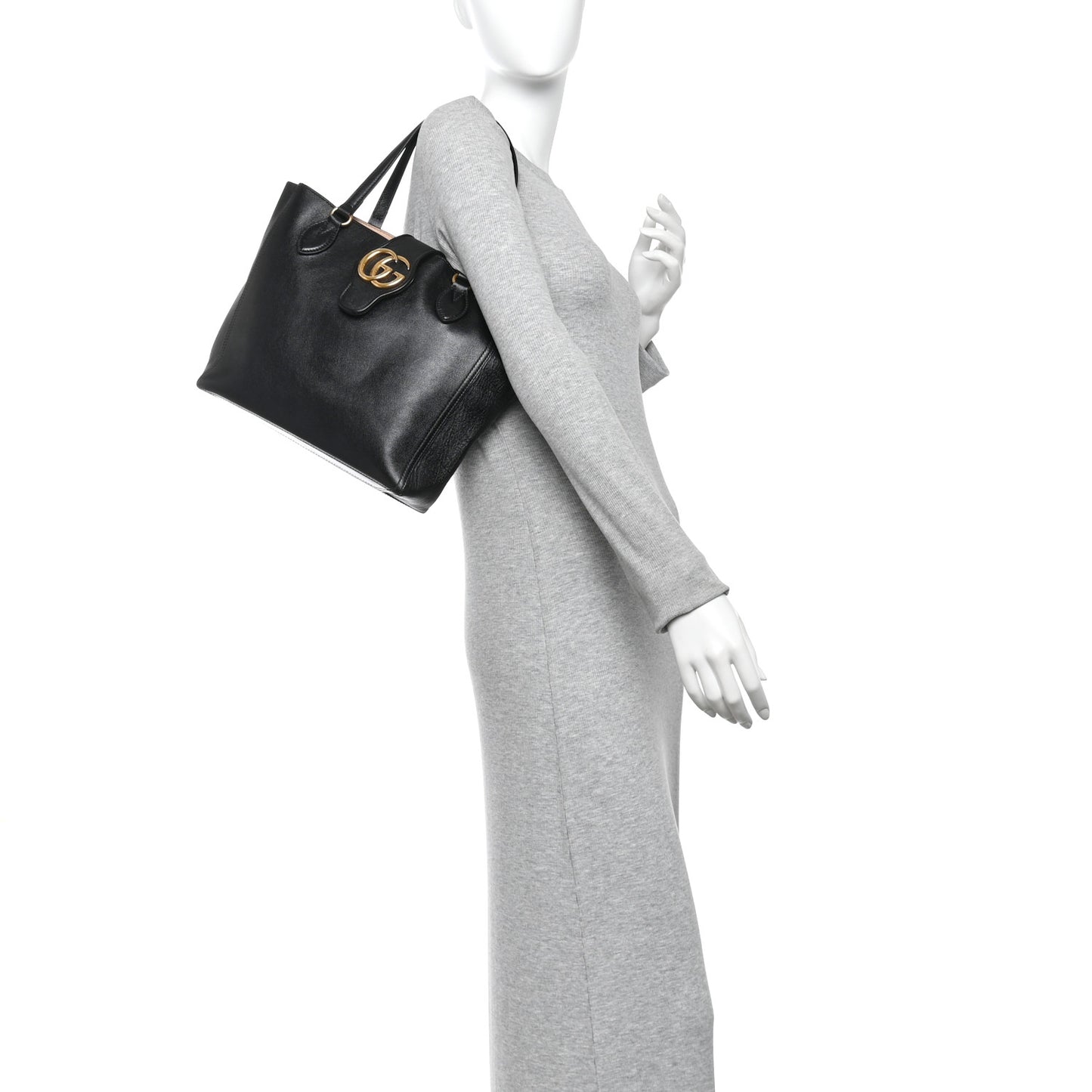 New Sakai Calfskin Lux Small Dahlia Tote Black