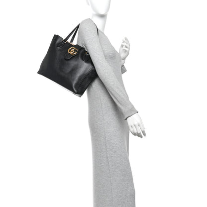Gucci New Sakai Calfskin Lux Small Dahlia Tote Black 2 of 10