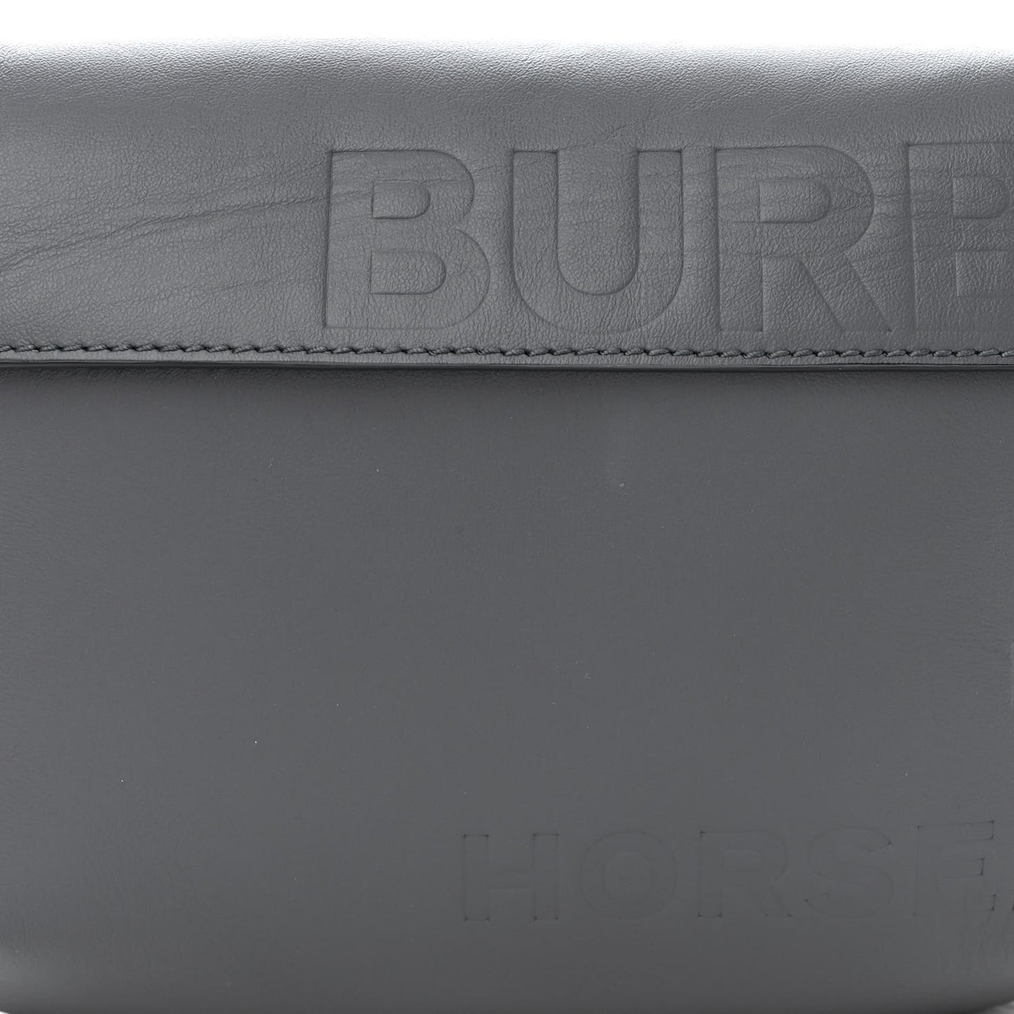 Calfskin Horseferry Print Medium Sonny Bum Bag Dark Ash Grey