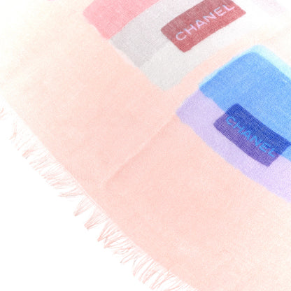 Chanel Cashmere Silk CC Logo Scarf Light Pink Pink Coral 3 of 5