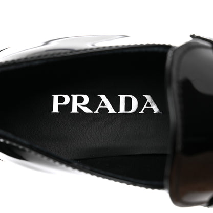 Prada Vernice Triangle 25mm Loafers 35 Black 6 of 8