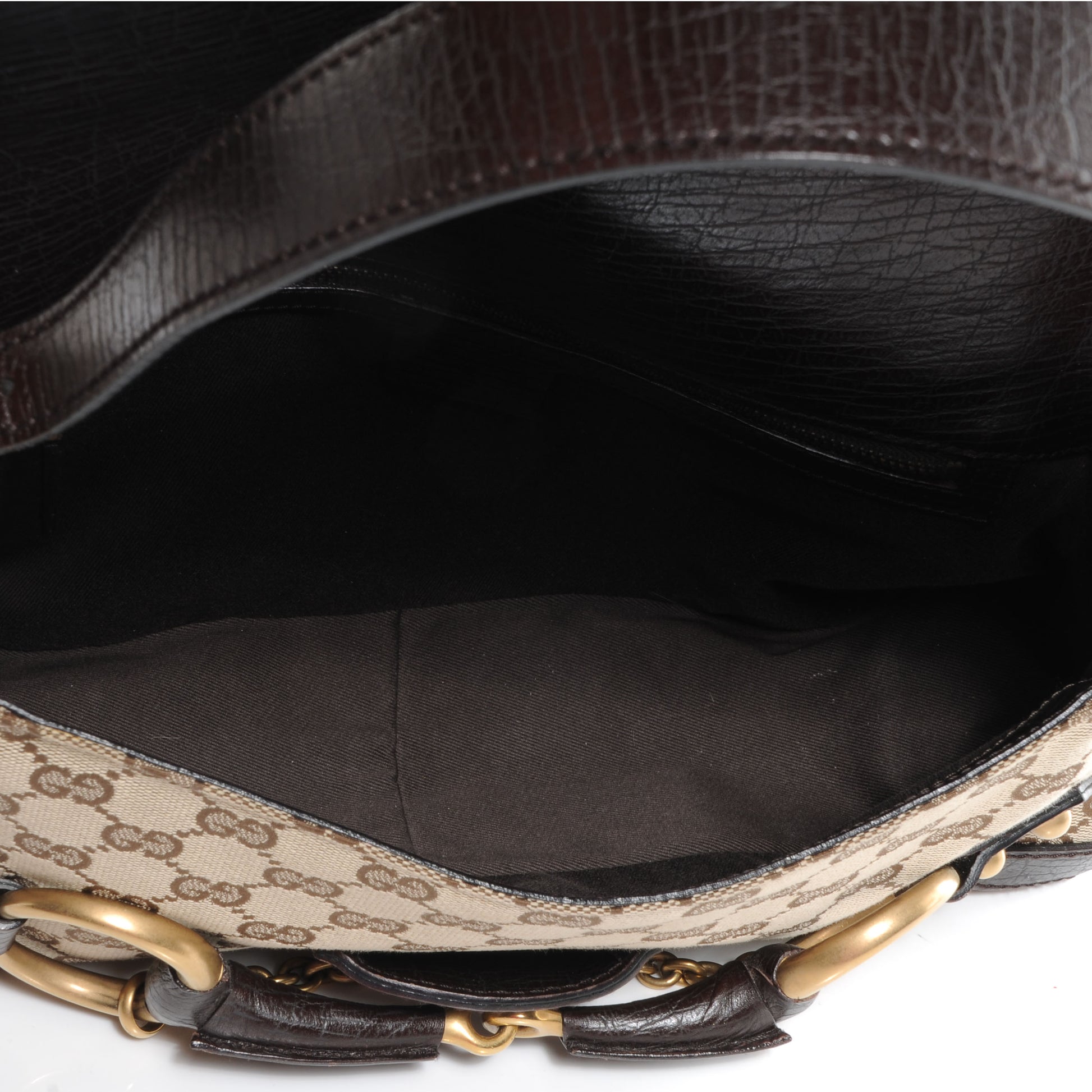 Gucci Monogram Horsebit Chain Flap Brown 5 of 7
