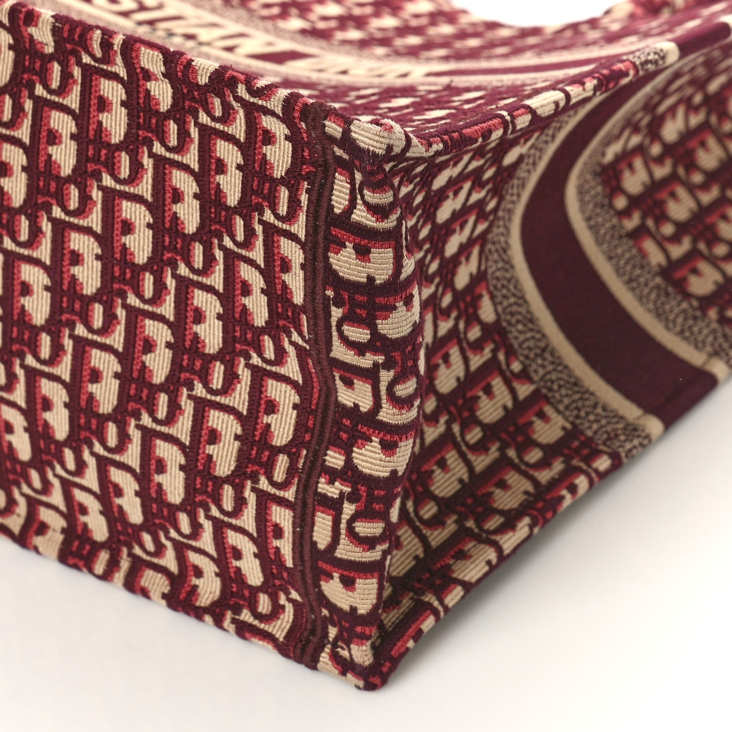 Oblique Large Book Tote Burgundy Multicolor