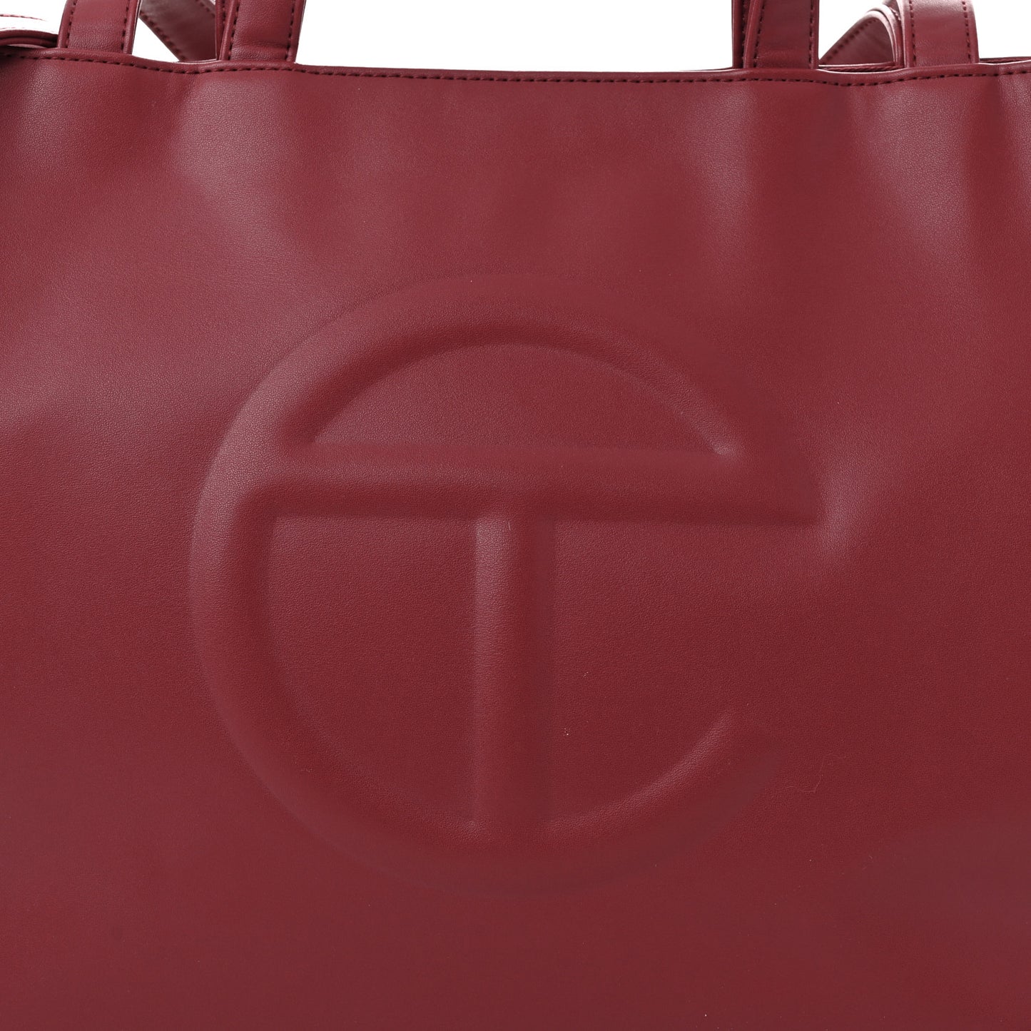 Vegan Leather Medium Shopping Bag Oxblood