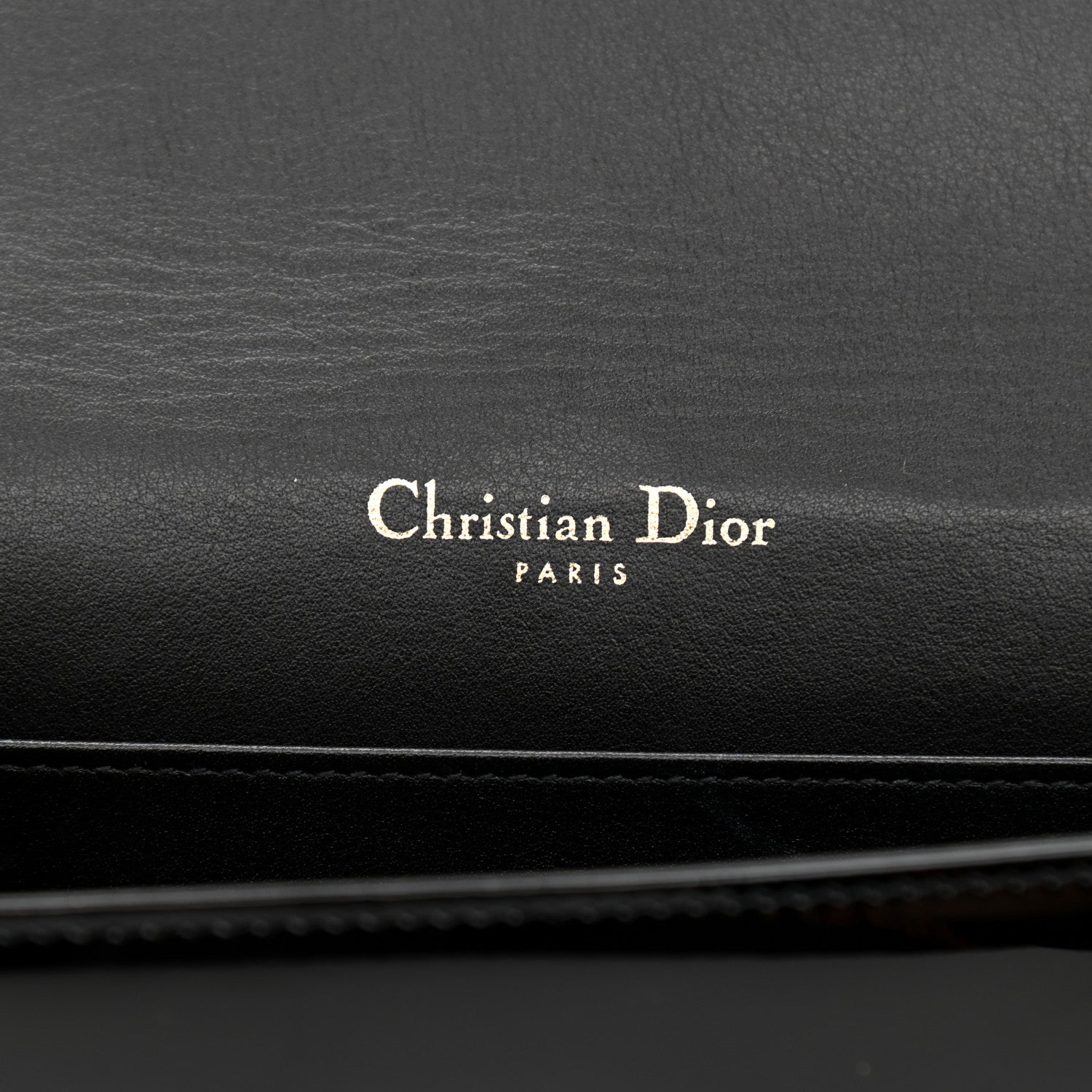 Christian Dior Patent Cannage Lady Dior Chain Wallet Black 7 of 11