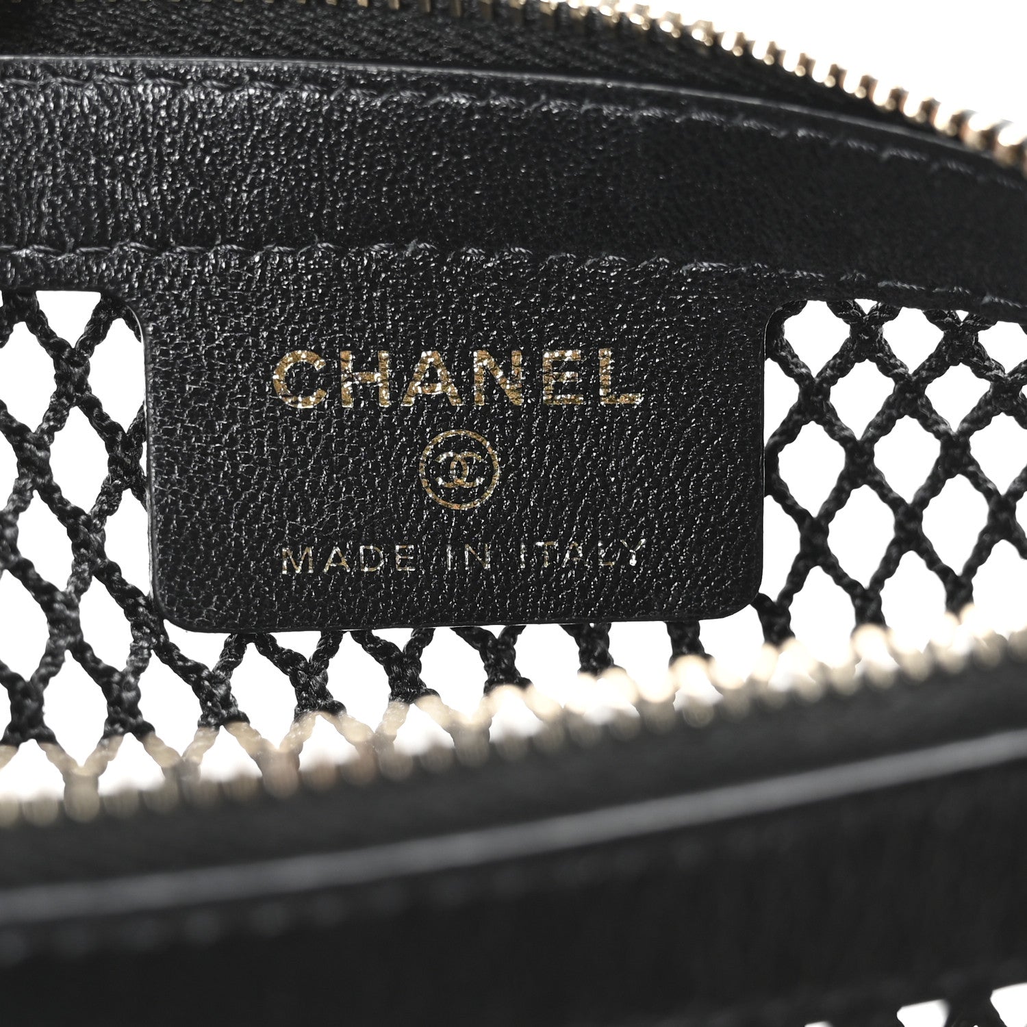 Chanel Mesh Shiny Lambskin Clutch With Chain Black 7 of 11