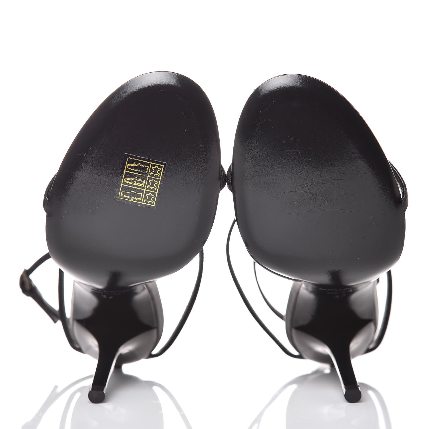 Saint Laurent Calfskin Cassandra 110 Sandals 37 Black 5 of 8