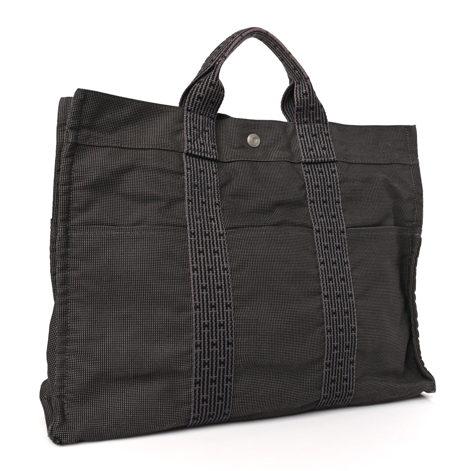 Hermes Canvas Herline Tote GM Grey 3 of 7
