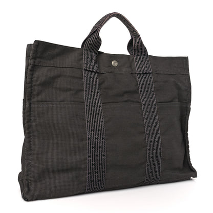 Hermes Canvas Herline Tote GM Grey 3 of 7