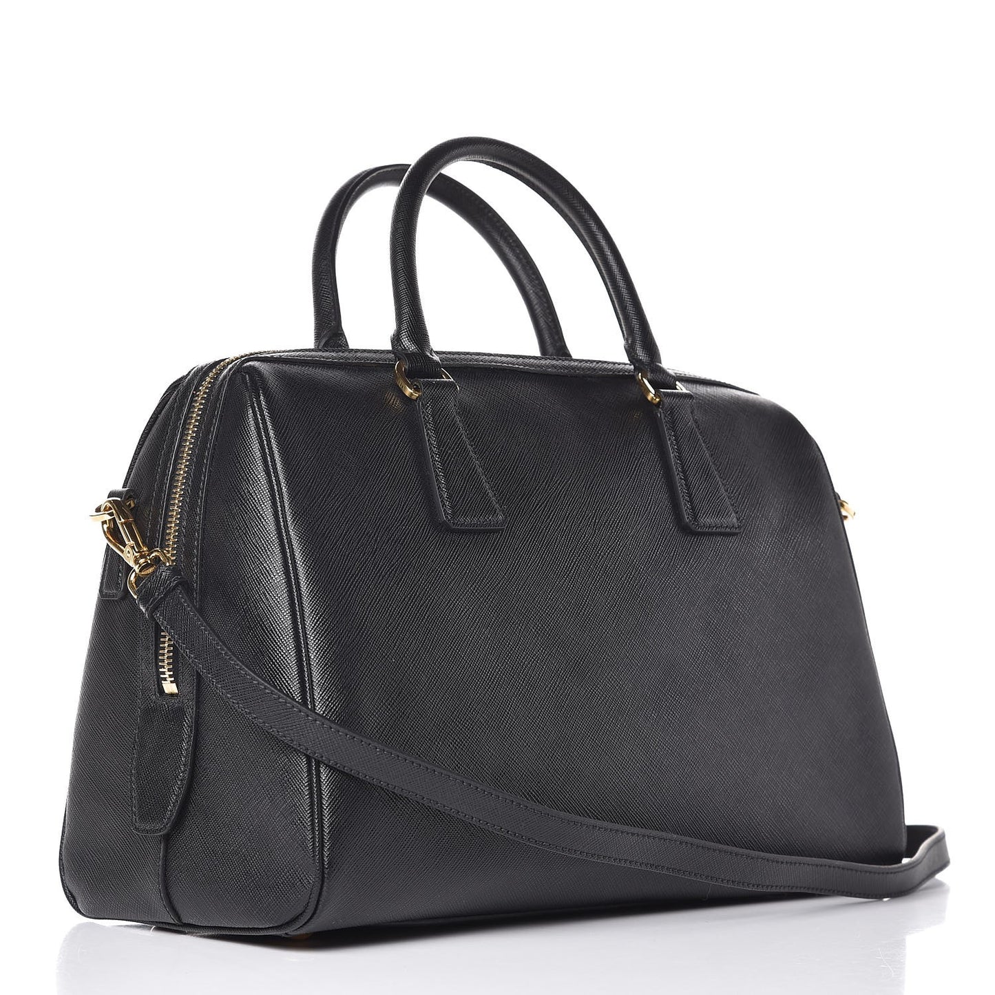 Saffiano Lux Bowler Black