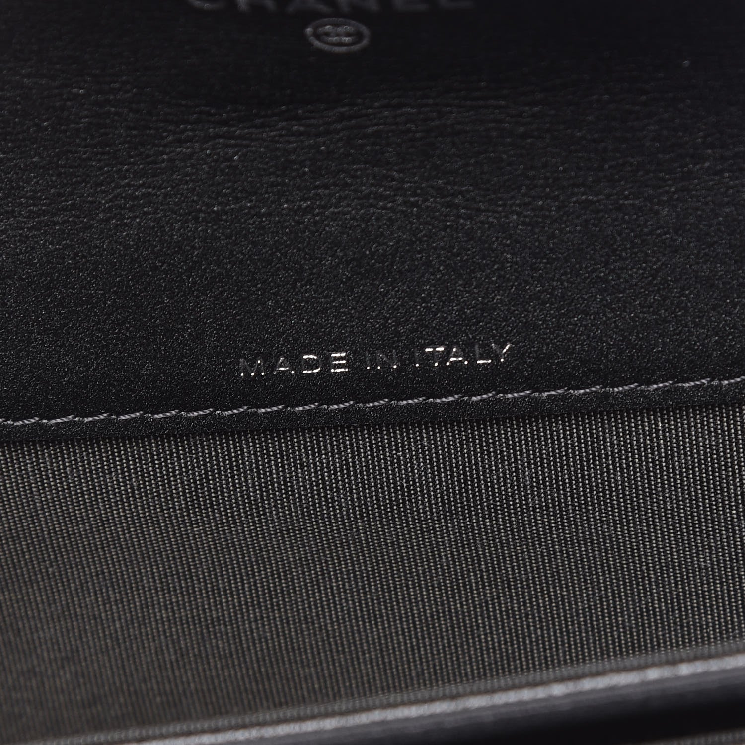 Chanel Goatskin Camellia Embossed Card Holder Wallet Grey 7 of 9