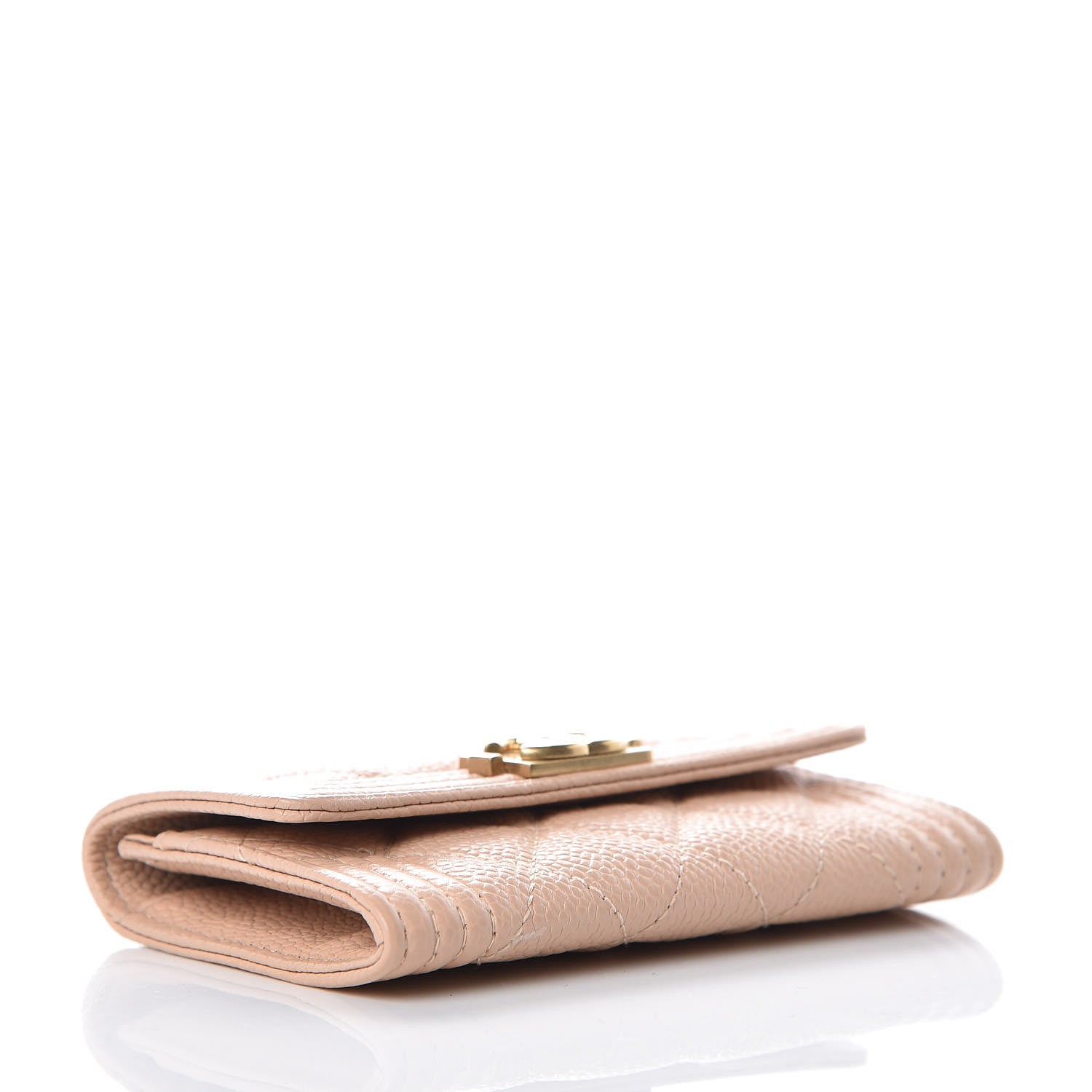 Chanel Caviar Quilted Boy Card Holder Wallet Beige Clair 4 of 9